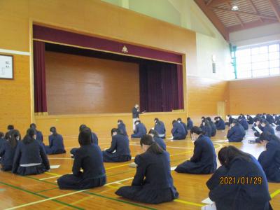 ３年生学年集会